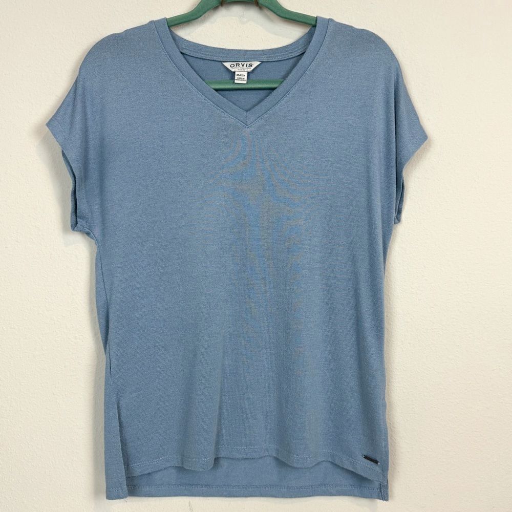 Orvis Light Blue Short Sleeve Shirt XS